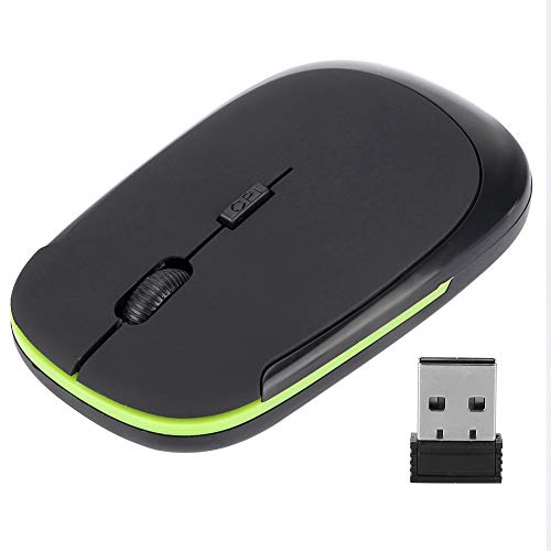Topiky Drahtlose Maus, ultradünne 2,4G 1200DPI USB Drahtlose Maus Ergonomische optische Positionierungsmaus für Laptop/PC Computer/Gaming/Officing(schwarz) von Topiky
