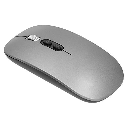 Topiky Drahtlose Optische Maus, 2,4 G 5.0 Dual-Mode-Lademaus, Ergonomisches Formdesign, 3 Stufen DPI, Plug-and-Play-EIN-klick-Desktop-Funktion für Game Office (Dunkelgrau) von Topiky