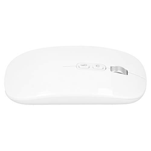 Topiky Drahtlose Optische Maus, 2,4 G Drahtlose Ergonomische 5.0 Dual-Mode-Lade-Portable-Maus für Game Office, 3 Einstellbare DPI-Pegel für Notebooks (Weiß) von Topiky
