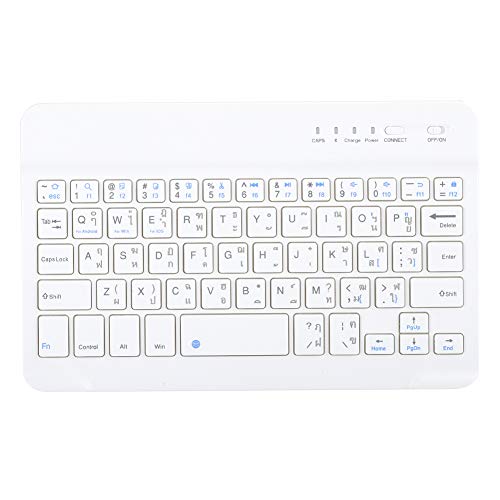 Topiky Drahtlose Tastatur in thailändischer Sprache, tragbare ultraflache ergonomische BT-Tastatur mit FN-Multimedia-Tasten Kompatibel für Android/für IOS/für Win System-Tablet-PC für Mobiltelefone von Topiky