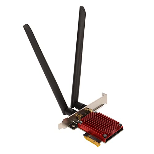 Topiky Dual Band PCIe Adapter, 2.4G 5G 3000Mbps PCI Express Netzwerkkarte WLAN WiFi Adapterkarte mit 8dBi High Gain Antenne für Desktop PC, Unterstützung für Winodows10/1164 Bit, MU von Topiky
