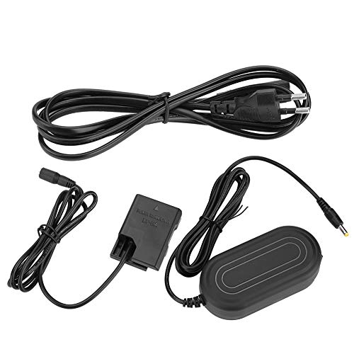 Topiky EN-EL14 Dummy-Akku DC-Koppler-Netzteil für D5600 D5500 DC5300 D5500 D5600 D3100 D3200 D3300 D3400(Schwarzer EU-Stecker) von Topiky