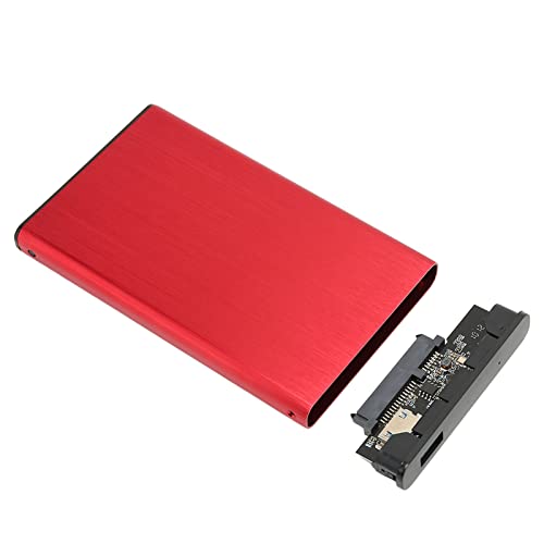 Topiky Externes 2,5-Zoll-Festplattengehäuse, Externe USB3.0-Festplatte, Flache Dockingstation, 6 Gbit/s, Schnelle Übertragung, SSD-Festplattenbox für I II III-Generation (Rot) von Topiky