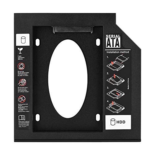 Topiky Festplattenhalter, 2,5-Zoll-SATA-Festplatten-SSD-Gehäuse Festplattenlaufwerksschacht Optischer DVD-Adapter Unterstützung für Laptop 2.5-Festplatten-, SATA- und SATAII-SDD-Festplatten(9,5 mm) von Topiky