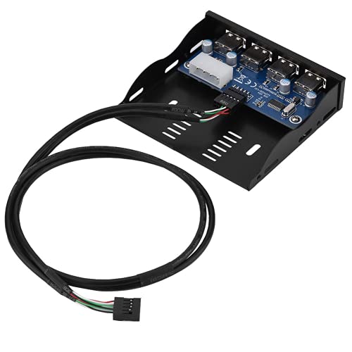 Floppy-Frontplatte 3,5 '' 4-Port USB2.0 HUB Floppy-Frontplatte 9-polige USB 2.0-HUB mit 4 Schnittstellen für Computer-PC von Topiky