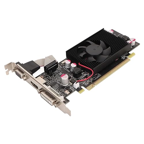 Topiky GT210 1G DDR2 Grafikkarte für DirectX10.1 Gaming-Grafikkarte, Leistungsstarke Bildverarbeitung, Stabile Unterstützung DVI VGA für, Lüfter, PCI Express 2.0 X 16 von Topiky