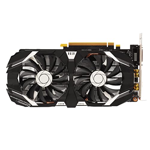 Topiky GTX 1060 Grafikkarte, 6GB/5GB/3GB GDDR5 Gaming Grafikkarte 192bit 4K HDR 8008MHz Speicherfrequenz, HDMI DVI DP Schnittstelle, Zwei Lüfter(5 GB) von Topiky