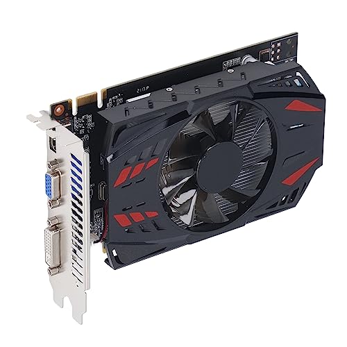 Topiky GTX550TI Grafikkarte, Gaming Grafikkarte 2GB GDDR5 128BIT PCI Express, 4K HDR, 750MHz 3000MHz, DVI VGA Schnittstelle, für Computer Desktop PC von Topiky