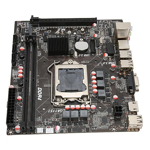 Topiky H310B4 M ATX Motherboard mit PCIE X16 Gen 3.0, DDR4, M.2, USB3.0, USB2.0, SATA3.0, HD Multimedia Schnittstelle, VGA, LGA 1151 Desktop Computer Motherboard von Topiky