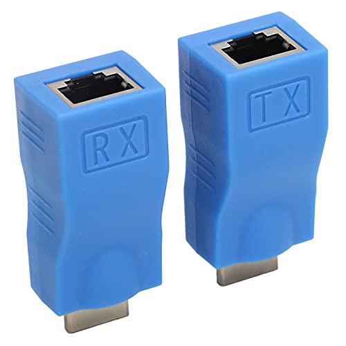 Topiky HDMI-zu-RJ45-Adapter, HD-Multimedia-Schnittstelle zu RJ45-Netzwerkkabel-Extender, HDMI-zu-RJ45-Konverter, 1080P 30m-Kabelkonverter-Senderempfänger. von Topiky