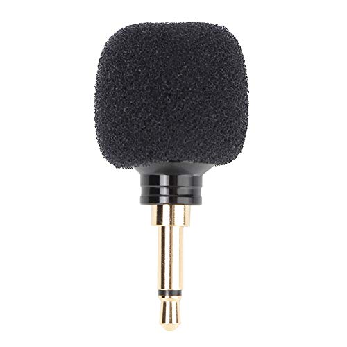 Topiky Handy-Mikrofon, 3,5 mm Schwarz Tragbares -Funkmikrofon für Handyaufnahmen für Vorlesungen, Unterrichtsstunden, Karaoke, Reiseleiter(Monoauraler Stecker) von Topiky