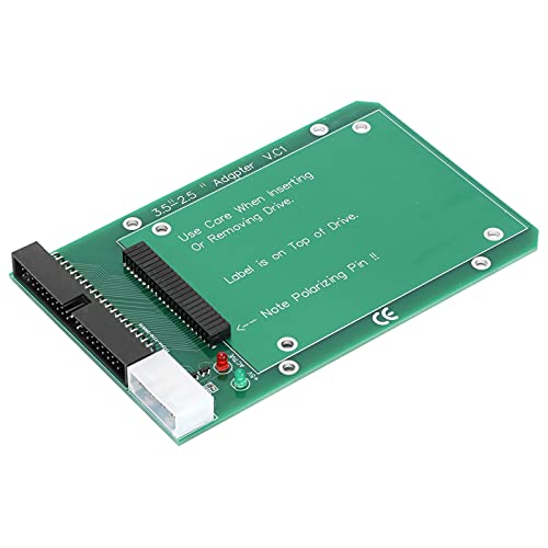 Topiky IDE-Adapter 2,5 Zoll 44-Pin-Festplatte Laptop IDE auf 40-Pin 3,5 Zoll Desktop-PATA-Konvertierungskarten-Erweiterungskarte mit 2 LED-Leuchten IDE-zu-PATA-Konvertierungskarte von Topiky