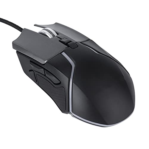 Topiky Kabelgebundene Gaming-Maus: 6400 DPI Einstellbar, RGB-Beleuchtung, USB-Schnittstelle Ergonomische Kabelgebundene Mechanische Gaming-Maus für Desktop-Laptop PC Tablets Smart TVs Notebooks von Topiky