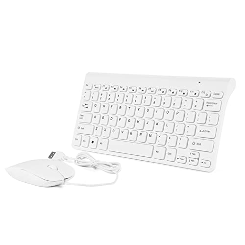 Topiky Kabelgebundene Tastatur und Maus, Ultradünne USB-Tastatur Optische Maus Mäuse-Set ComboFull Size Kabelgebundene Tastatur Maus-Combo-Set mit Nummernblock für Laptop, PC, Desktop von Topiky