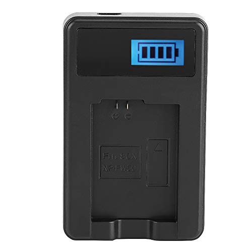 Kamera Akku Ladegerät,NP-FW50 Tragbares LCD Ladegerät für Kamera für NP FW50 Akku, Alpha A6000 A6300 A6500 A7r A7 Kamera Akku Ladegerät,NP-FW50 Tragbares LCD Ladegerät für Kamera für NP FW50 Akku, Alpha A6000 A6300 A6500 A7r A7 von Topiky