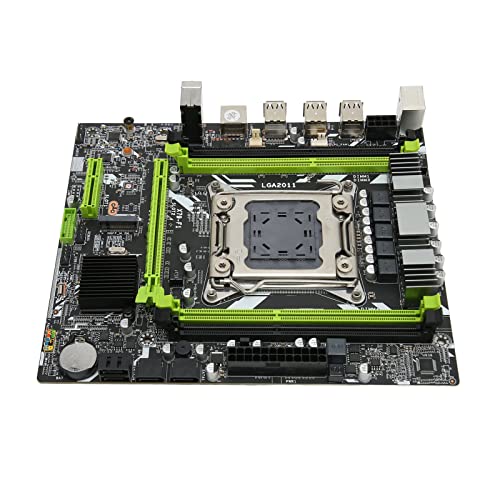 Topiky LGA 2011 Motherboard, M ATX Gaming Motherboard, PC Gaming DDR3 Motherboard mit NVME M.2 SATA2.0 PCIe 3.0X16, 10 X USB2.0, Dual Channel, für PC Computer von Topiky