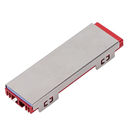 Topiky M.2 SSD/2280 Kühlkörper Aluminiumlegierung Langlebig Effiziente Wärmeableitung Rostschutz SSD-Kühler für Desktops, Hochleistungs-SSD-Kühler (Rot) von Topiky