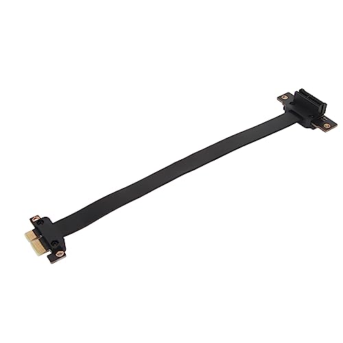 Topiky PCIE 3.0 Verlängerungskabel, 1X Verlängerung Kabel, 90 Grad Rechtwinkel PCIE Riser Kartenleiter Vollgeschwindigkeits Verlängerung Kabel für Soundkarten Netzwerk Karten (20 cm) von Topiky