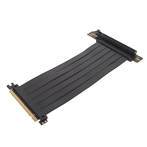 Topiky PCIE 3.0 X16 Riser Kabel, Flexible Hochgeschwindigkeits Extenderkarte für Grafikkarte, Breite Kompatibilität, Anti Interferenz (Schwarz) von Topiky