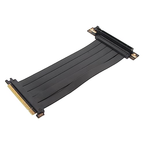 Topiky PCIE 4.0 X16 Riser Kabel High Speed Flexible Extender Riser Cable Card Extension Port Adapter für RTX 40 für RX 7000 für RDNA 3 GPU, 90° GPU Extension Cable für RTX 4090 (Schwarz) von Topiky