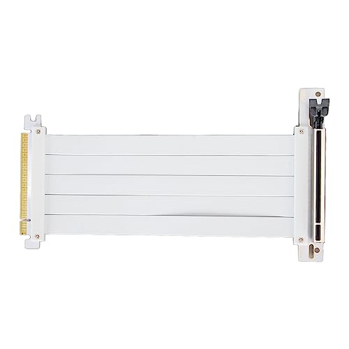 Topiky PCIE 4.0 X16 Riser Kabel High Speed Flexible Extender Riser Cable Card Extension Port Adapter für RTX 40 für RX 7000 für RDNA 3 GPU, 90° GPU Extension Cable für RTX 4090 (Weiss) von Topiky