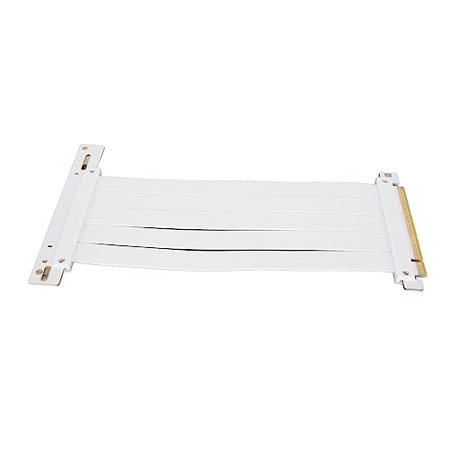 Topiky PCIE 4.0 X16 Riser Kabel High Speed Flexible Extender Riser Cable Card Extension Port Adapter für RTX 40 für RX 7000 für RDNA 3 GPU, 90° GPU Extension Cable für RTX 4090 (Weiss) von Topiky