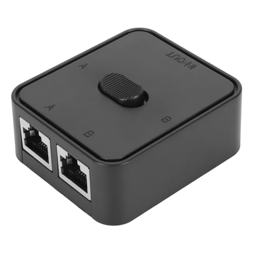 Topiky RJ45 Ethernet Splitter, 2 Port Gigabit Netzwerk Switch mit 2 in 1 Out oder 1 in 2 Out Modi, Erweiterter Netzwerkadapter für Cat 6 von Topiky