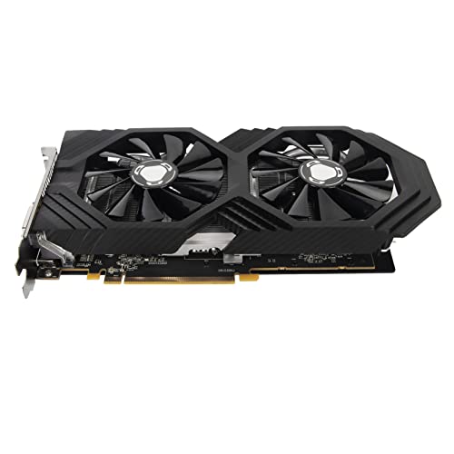 Topiky RX590 Grafikkarte, 8 GB GDDR5 256 Bit Computergrafikkarte mit Zwei Lüftern, RX590 PC Gaming Grafikkarte 0, PCI Express 3.0 X16, 3DP, DVI Ausgang, HD Multimedia Schnittstelle von Topiky