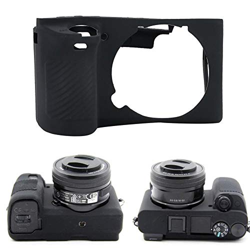 Topiky Silikon-Kamera-Abdeckung für A6500 Kameratasche Soft Protective Shell(Schwarz) von Topiky