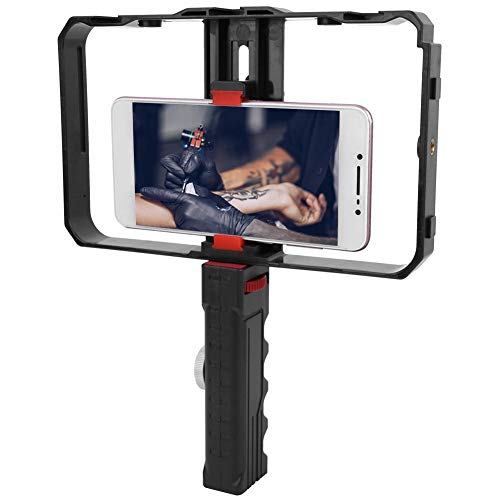 Topiky Smartphone Video Rig, U Rig Handgriffkäfig-Stabilisator-Rahmenstativ mit Handgriff und Handyclip für Videomaker Film-Maker Videographer von Topiky