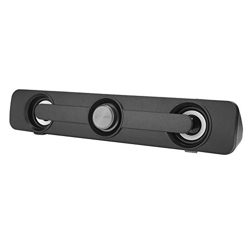 Topiky Soundbar, Computer Laptop Lautsprecher Kleiner Professioneller Lautsprecher 3,5 Mm Universalbuchse für Notebook Geeignet für Computer und Laptop (Schwarz) von Topiky