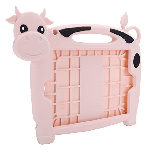 Topiky Tablet-Schutzhülle, 7,9-Zoll-Tablet-Schutzhülle Cute Cow Kids Silicone für IOS Mini1 / 2/3/4/5 Hülle - Sehr Schützende Schutzhülle mit Griffständer (Rosa) von Topiky