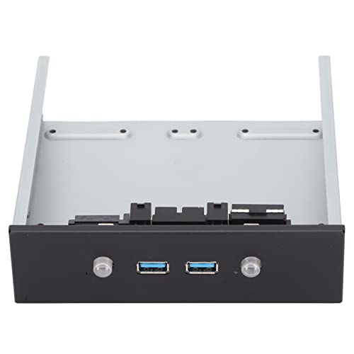 USB 3.0-Hub-Adapter mit 2 Anschlüssen an der Frontplatte, PC-USB-Frontplatte, mit 2 Stabilen, Zuverlässigen Steuerschaltern, Praktisches Praktisches Computerzubehör (PH7) von Topiky
