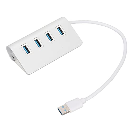 Topiky USB 3.0-Hub mit 4 Anschlüssen, Ultraflacher Daten-USB-Hub, 5 Gbit/s Übertragungsgeschwindigkeit, USB-Hub aus Aluminiumlegierung, USB-Expander für IOS-Laptops für -Laptops, von Topiky