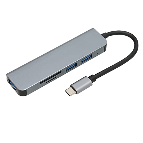 Topiky USB C 3.0 Multiport Adapter, 5 in 1 Hub Ultra Slim Plug and Play, 5 Gbit/s Hi-Speed ​​USB Multiport Hub Adapter, Kompatibel für PC Laptop Drucker USB Flash Drive von Topiky