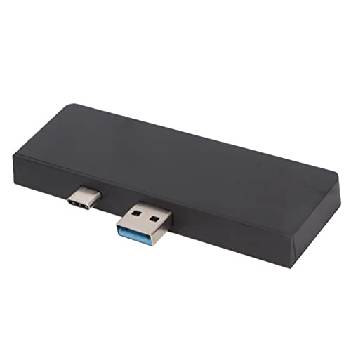 Topiky USB C Hub, 5 in 2 USB C Dockingstation mit 4K, 2 USB3.0, TF Karten und SD Kartenanschluss, Tragbarer USB C Adapter für Pro 7 (Schwarz) von Topiky