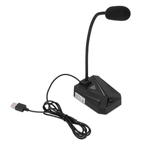 Topiky USB-Computermikrofon, PC-Mikrofon, RGB-Lichtsteuerung, 360-Grad-, Rauschunterdrückung, Schwanenhalsmikrofon, Plug-and-Play, für für -Laptop-Aufzeichnung von von Topiky