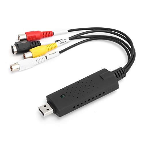 Topiky USB-Verlängerungskabel, Video-Sammelkarte Schwarz Tragbares USB 2.0 für Windows XP/Vista / 7/8/10 / Linux Converter von Topiky