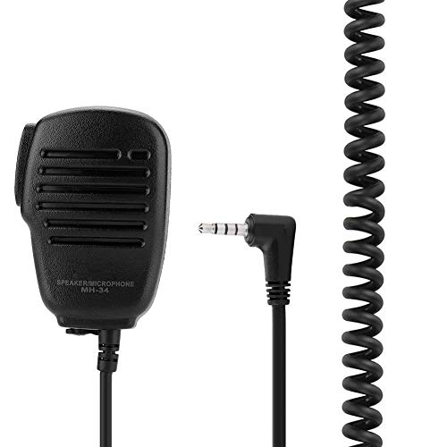 Topiky Walkie-Talkie-Lautsprecher-Mikrofon, 3,5-mm-Kopfhörerbuchse Handheld-Schulter-2-Wege-Radio Externes Lautsprecher-Mikrofon mit PTT für YAESU/Vertex von Topiky