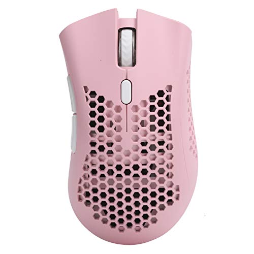 Topiky Wiederaufladbare Kabellose Gaming-Kühlung für Mäuse RGB-Computerzubehör BM600, Gaming-Maus RGB-Maus mit Hohlem Design. (Rosa) von Topiky