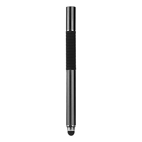 Touch Stylus, 2-in-1 Leitfähiger Silikon-Saugnapf-Stylus aus Stoff, Double Touch Full Metal Disc Painting Stylus, Stark und Langlebig (Schwarz) von Topiky