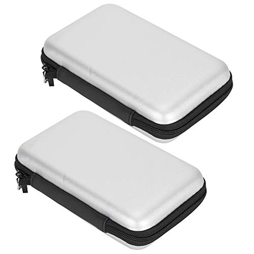 Tragbare 2-teilige Aufbewahrungstasche Tragetasche Eva-Schutzhülle für 3DS XL/3DS LL/3DS-Spielekonsole(Grau) von Topiky