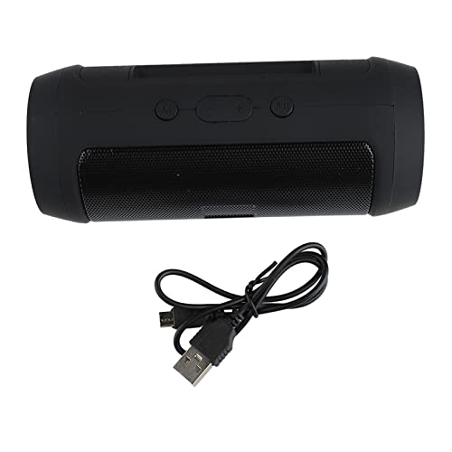 Tragbarer Bluetooth-Lautsprecher, FM-Radio, Integriertes HD-Mikrofon mit Geräuschunterdrückung, HiFi-Bass, Bluetooth-Lautsprecher für den Desktop (Schwarz) von Topiky