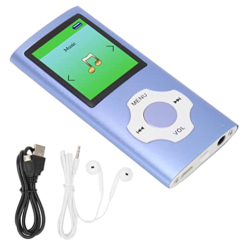 Tragbarer MP3-Player, Digitaler Verlustfreier Musik-MP3-Player mit Kopfhörer für Kinder, MP3-Musik-Player, Diktiergerät für Studenten, UKW-Radio, 1,8-Zoll-LCD-Bildschirm, Zum von Topiky