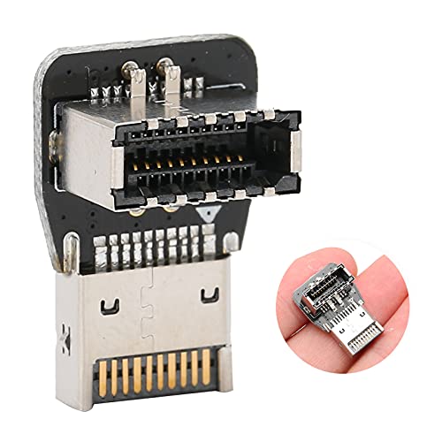 USB 3.1 Front Panel Interner Anschluss Typ E 90 Grad Abgewinkelter Adapter, USB C Header 90 Grad Adapter für Computer-Motherboard(PH74-B (10354)) von Topiky