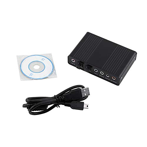USB 5.1 Audio Soundkarte, 6 Kanal Soundkarte USB Extern Digital Optisch SPDIF Audio Ausgang Adapter für PC/Laptop von Topiky