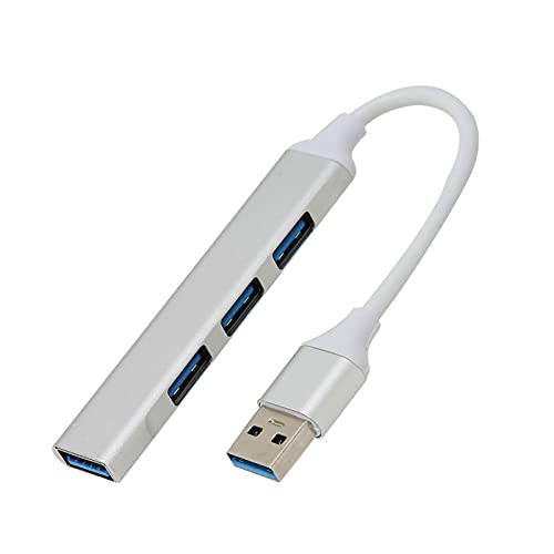 USB Hub, 4 in 1 USB Hub USB Splitter, Tragbarer USB 3.0 Erweiterungshub aus Aluminiumlegierung mit 1 X USB3.0, 3 X USB2.0 für Flash Drives Mobile Festplatten von Topiky