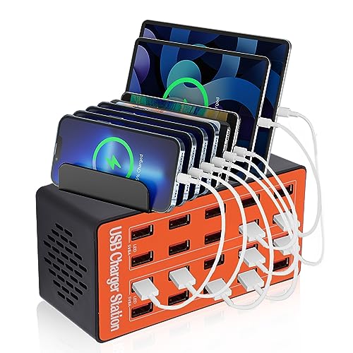 Topiky USB-Ladestation, 20-Port 90W 5V/16A Mehrfach-USB-Ladestation, Smart USB-Ladestation mit Stromleitung für Smartphones Tablets Computer Laptop (EU-Stecker) von Topiky