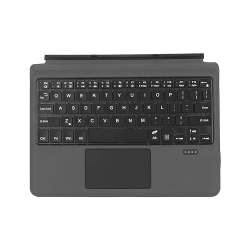 Ultraschlanke Tragbare Kabellose Tastatur, BT 5.0 Kabellose Tastatur mit Touchpad, Tragbare Tablet Tastatur für Go 1, für Go 2, für Go 3 (Mit bunter Hintergrundbeleuchtung von Topiky