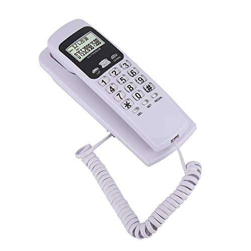 Wandmontiertes Telefon, Telefon mit Schnur Anruferkennung Festnetztelefon für das Home Office des Hotels mit Unterstützung für DTMF/FSK für Hintergrundbeleuchtung der von Topiky